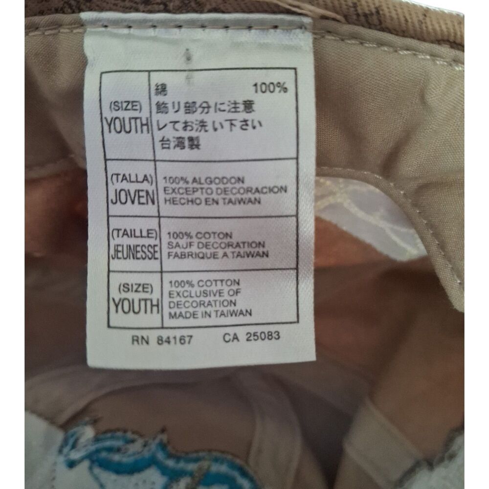 Disney Cruise Line Pirates of the Caribbean Youth Hat Cap Brown Tan Map Mickey - Picture 8 of 10